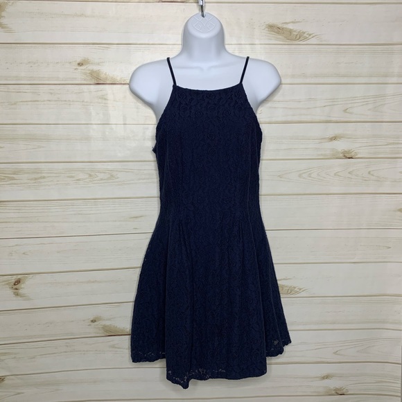 Monteau Dresses & Skirts - Navy lace dress navy blue by Monteau